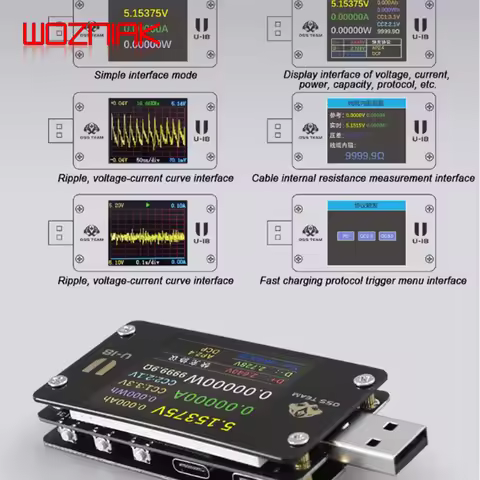 OSS U18 USB Tester Voltmeter Ammeter PD/QC2.0/QC3.0 Fast Charge Detection Voltage Current Capacity P