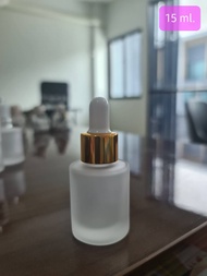 (แพ็ค100ขวด) ขวดหัวบีบหยด ขวดแก้วขุ่น ขวดแก้วใส 15ml (คอตัด) หัวหยด หัวบีบหยดสีขาว หลอดหยดแก้ว บรรจุ
