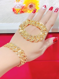 Lắc tay nam truyền thống dát 18k cao cấp LT03 UHA ngang 1.8cm