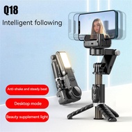 Q18 Desktop Gimbal Selfie Stick Tripod Stabilizer With Fill Light Remote Following Foldable For IPhone Xiaomi Live Broadcastji trade