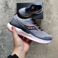 [spots] 2023 Ready stock Saucony Triumph Shock Absorption Running Shoes Sneakers Grey black