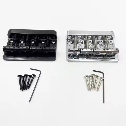 4-string Electric Bass Bridge Thickened 4-string Zinc Alloy Bass Bridge Drawstring Plate Bridge Fixe