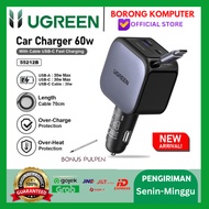 UGREEN RETRACTABLE CAR CHARGER 60W BLACK / 55212B