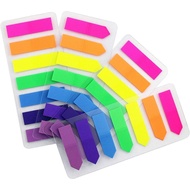 4 Sets 0.5x1.8 inch Neon Page Markers, Flags Tabs Neon, 7 Bright Color Sticky Notes Index Tabs,Neon 