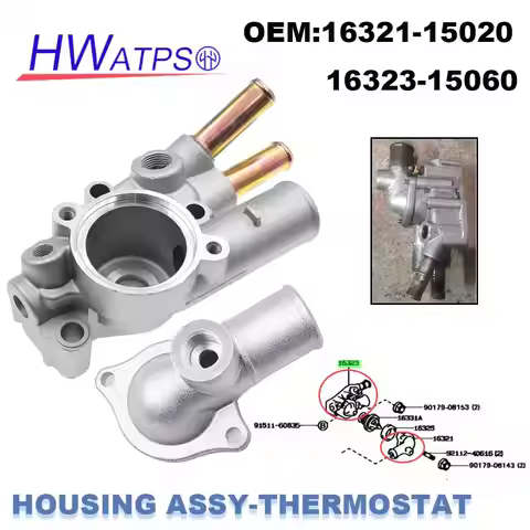 For Toyota Carina Corolla Corona Sprinter Trueno 5AFE 5AFHE Water Inlet Housing Thermostat 16321-150