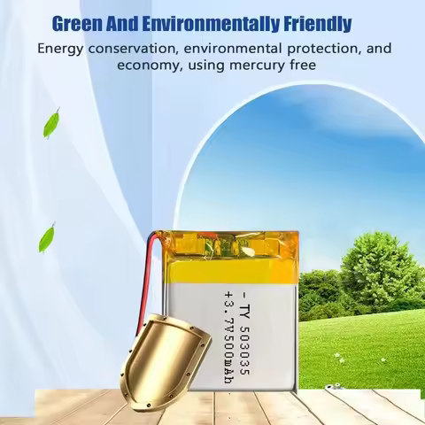 PURFIELD 503035 3.7V 500mAh Lithium Polymer Battery Volt Li Po Ion Lipo Rechargeable Battery for Dvd