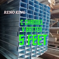 5FEET C Channel Biru / Batten Blue Besi Bumbung C Besi Bumbung V Rak bunga besi READY STOCK+GOOD QUA