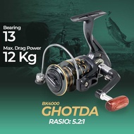 TaffSPORT GHOTDA Spinning Fishing Reel 5.2:1 Ball Bearing 13 - BK4000