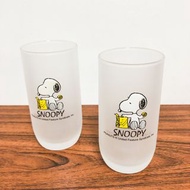史努比 Snoopy 霧面磨砂玻璃杯 對杯組
