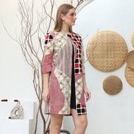 Dress Batik 252 Smp /Batik Wanita Modern/ Seragam Batik/ Batik