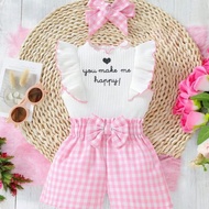 SETELAN KNIT HAPPY CANTIK / Baju Anak Perempuan