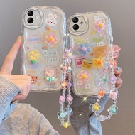 Casing Samsung A04 Casing Samsung A04E Compatible with Transparent Cute Cartoon Cream Edge Soft Sili