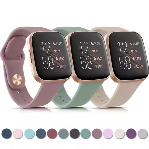 Silicone Watch Band For Fitbit Versa Versa 2/Versa 3/Versa 4 Strap Sport Wristband For Fitbit Versa 