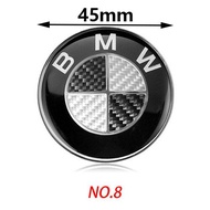 กาวพวงมาลัยไฟเบอร์คาร์บอน BMW 45มม. ป้ายโลโก้เหมาะกับ B M W 1 3 5 6 7 Z3 Z4 X5 X6 E46 E90 E39 E60 F1