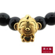 CHOW TAI FOOK 999 Pure Gold Charm - Chalcedony Bracelet - Year of Monkey R22230