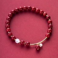 紫金砂硃砂6mm手鏈 | 月光石珍珠手鍊 辟邪防小人新年禮物化太歲