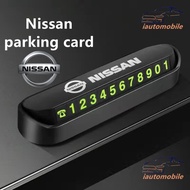 Nissan Car Temporary Parking Card Luminous Phone Number Card Plate Sticker For Nissan Almera Sentra Serena Grand Livina Terra Navara Teana Xtrail Sylphy Accessories