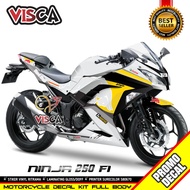 Decal Ninja 250 Fi Full Body Stiker Ninja 250 Fi Full Body Striping Ninja 250 Fi Variasi Red Bull