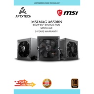 MSI MAG A650BN 650W Power Supply | non modular | 80Plus Bronze PSU | 5 years warranty