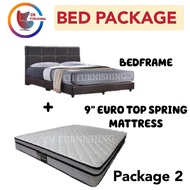 CHF Divan Bed + 9 Inch Spring Mattress Bed Set