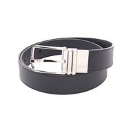 【二手】LOUIS VUITTONCeinture Boston 皮帶，Damier Infini 圖案，縟瑪瑙色，銀色五金，雙面可用，M9674 皮革皮帶