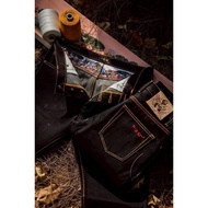 Jeans Denim Fabric Khen 20oz Naresuan Model Norrasing Has A Slimfit And Straight Tie.