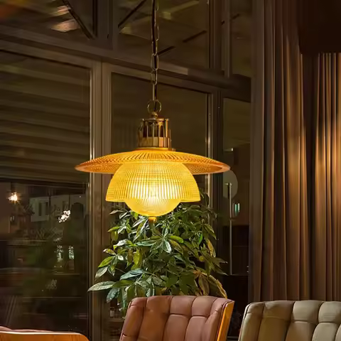 Flower bud glass PH5 pendant light Nordic dining room coffee shop UFO antique style dining table pen