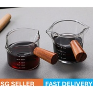 【📣SG Seller】Espresso Glass Coffee Cup Ounce Measuring Cup Liquid Glass with Scale Food Measure with 