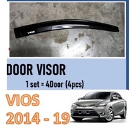 Toyota Vios 2014-2019 door visor airpress small big door visor