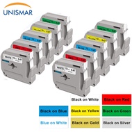 【9mm | 12mm】Label Maker Tape MK231 M-K231 MK221 M-K221 Black on White 8m Compatible for Brother P-To