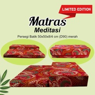 MERAH / Mat/ Pillow/ Meditation Mat Red Batik Sitting Pillow
