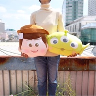 หมอนอิง หน้า Woody วู้ดดี้ 13นิ้ว & Little Greenman ลิตเติ้ลกรีนแมน 11นิ้ว Be friendly นุ่มนิ่ม Toy 