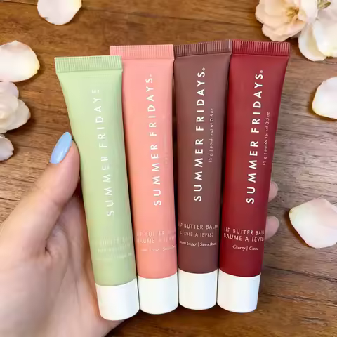 Summer Fridays Lip Balm Moisturizing Mirror Lip Gloss Lip Vanilla Pink Sugar Pink Guava Smell Lipsti