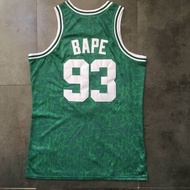 Japan NEW Dense Embroidered Version Of The Celtic 93 Bape Comfortable Ape Head Joint Jersey Retro Me