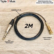 SHIPPINGbebas - Canare Extension Cable IEM in ear monitor Headphone aux 3.5 to 6.5 Premium extension