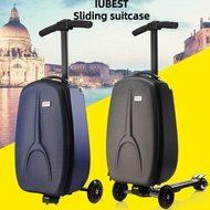 Iubest Sliding Luggage Scooter 20 inch Cycling Suitcase Riding Folding Trolley case portable luggage box Student Walking Sports Trolley Case Boarding Travel Case Men Women Travel storage box gift travelling box foldable Password suitcase Boarding Suitcase