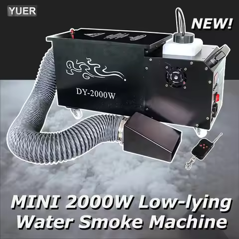 NEW Mold MINI 2000W Stage Low-lying Fog Machine Water Smoke Machine Remote for Wedding DJ Disco Danc