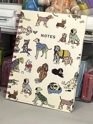 1pc Cute Dog Spiral Notebook With High-End Appearance, Unique & Practical A5,B5 Detachable Note Pad,