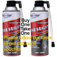 BUY ONE TAKE ONE! TIRE INFLATOR / FLOOR JACK ALTERNATIVE / TYRE SEALANT 450 ML