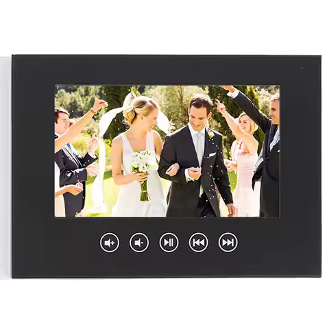 Video Greeting Card Playback Image Ratio 4:3 Black Lightweight Video Brochure 128MB Memory with 1 Pa