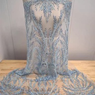 Colorful Lace Fabric Beaded Sequin Wedding Dress - Perfect for Special Occasions