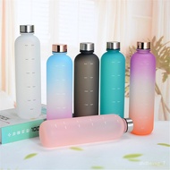 STM🔥QM 1000ML Plastic Space Cup Transparent Frosted Large-Capacity Water Cup Copper Lid Outdoor Durable Water Bottle Wit