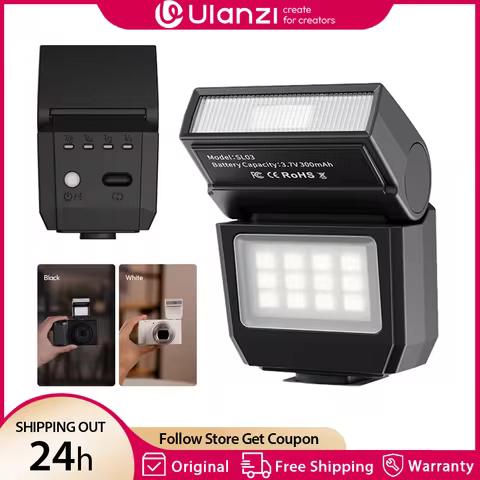 Ulanzi SL03 Mini Speedlight Flash Camera Flash GN8 4 Level Adjustable Fill Light for Canon Sony Niko