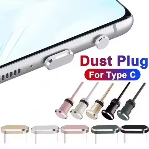 Metal Type C Dustproof Cover Type-C Dust Plug 3.5mm Earphones Jack Plug Type C Charging Port Dust Pl
