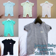 21241 - UNISEX NEWBORN BABY CLOTHES, SHORT-SLEEVED BABY JUMPER FOR BOYS AND GIRLS 0-3 MONTHS, FASHIO