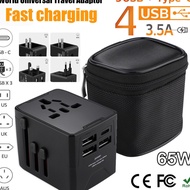 Universal Travel adapter 36A Fast charging Plug adapter Dual Usb Dual Usb International US EU AU UK Soon