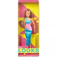 [Sold] Mattel - HJW82 Barbie：Looks Doll with Brunette Ponytail Turquoise/Pink Dress 芭比：收藏系列- 馬尾時尚 Mo