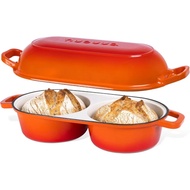 Nuovva Dutch Oven For Sourdough Bread Baking – Enamelled Cast Iron Bread Loaf Pot – 500°f Oven Safe 