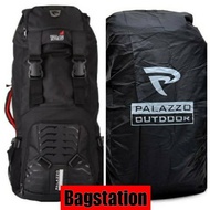 PALAZZO 70 L MOUNTAIN BACKPACK BLACKOriginal TRAVEL HIKING CAMPING BAG MEN'S BAG