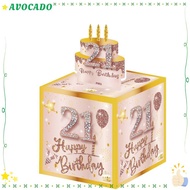 AVOCADD Birthday Pull-Out Money Gift Box, 16th/18th  Party Money Roll Gift Box, Gift Interactive Des